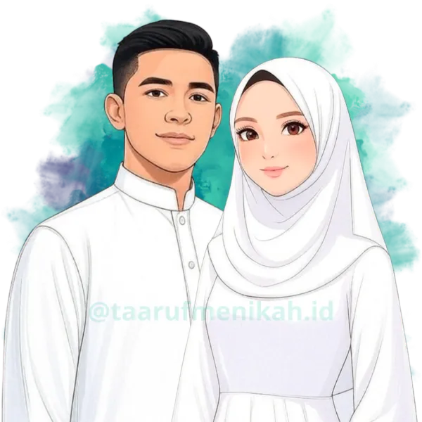 Happy couple using Taaruf Menikah